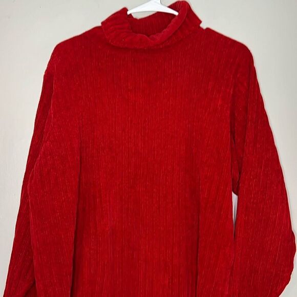 Express Tricot red chunky knit sweater size large - Picture 2 of 7